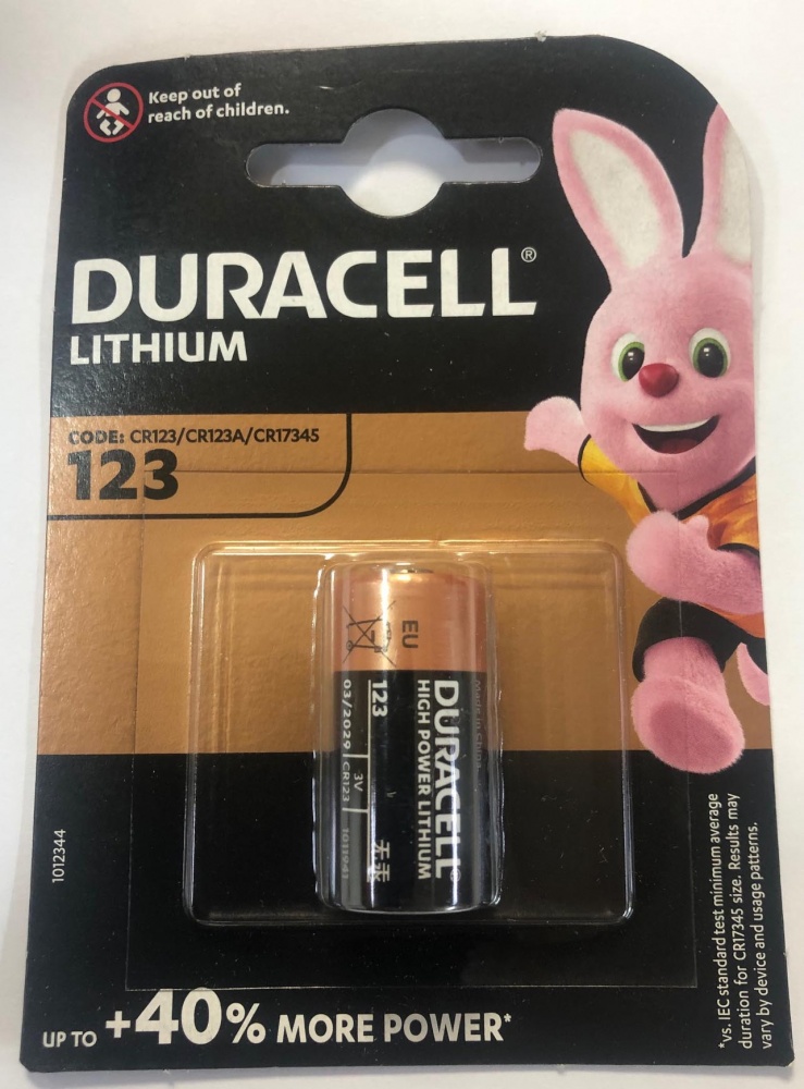 Duracell Ultra CR123A Lithium Battery - CR123A-DL123A